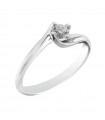 Davite&Delucchi Ring - Solitaire in 18k White Gold with Natural Diamond 0.24 ct - 0