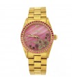 Laura Biagiotti Watch - Rainbow Solo Tempo Gold 36mm with Pink Crystals