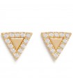 Valentina Ferragni Earrings - Light Gold Triangle Shape with White Zircons