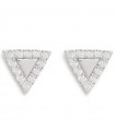 Valentina Ferragni Earrings - Light Silver Triangle Shape with White Zircons