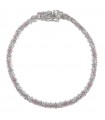 Salvatore Plata Bracelet - Balanced in 925% Rhodium Plated Silver with Multicolored Cubic Zirconia