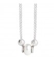 BOCCADAMO NECKLACE DOUBLE WIRE WITH PEARL SWAROVSKI WHITE - 0