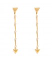 Valentina Ferragni Earrings - Emma Pendants in 925% Gold Plated Silver with Triangles and Zircons