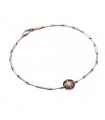 Chimento Bracelet - Bamboo Shine in 18k Rose and White Gold with Compass Rose and Black Diamonds 19 cm - 0