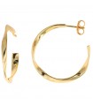 Salvatore Plata Earrings - Circle Hoops in 925% Gold Curly Silver