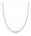 Miluna Women's Necklace - Boule and Fantasy with Freshwater Pearls and Dotted Boules - 0