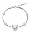 Miluna Bracelet - Miss Italia in 925% Silver with Orient Pearls and Heart Pendant - 0