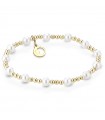 Bracciale Lelune Glamour Donna - Young con Perle Coltivate d'Acqua Dolce e Boules in Argento 925% Giallo