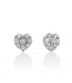 Miluna Earrings - Premium Diamonds Heart in 18 White Gold with Natural Diamonds - 0