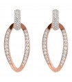 Orecchini Bronzallure da Donna - Altissima Pendenti Rose Gold Ovali con Cubic Zirconia