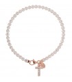 Bracciale Bronzallure da Donna - My Bronzallure Tennis Rose Gold con Lettera T in Pavè di Cubic Zirconia