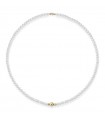 Lelune - Young Necklace with 4.5-5mm Freshwater Pearls and 18k Yellow Gold Spheres - 0