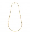 Collana Unoaerre da Donna - Fashion Jewellery Chanel Lunga Gold con Maglie Ovali e Catena Grumetta