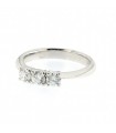 Crivelli Ring - Trilogy in 18k White Gold with Natural Diamonds - 0