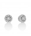 Miluna Earrings - Premium Diamonds Light Point Round in 18 White Gold with Natural Diamonds - 0