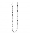 Collana Lelune Glamour da Donna - Greige Lunga in Argento 925% con Ematite Silver