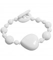 Rajola Women's Bracelet - Crazy Heart with White Paste Elements