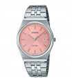Casio Watch - Timeless Time and Date Silver 35mm Pink