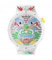 Swatch Watch - Year of The Dragon Dragon in Transparent Cloud 47mm Silver with Multicolored Dragon