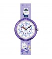 Flik Flak Watch for Children - Future Dreams Chasing Clouds Purple 32mm with Pilot Bunnies