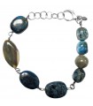 Della Rovere Bracelet - in 925% Silver with Blue Apatite and Jasper