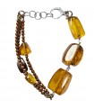 Bracciale Della Rovere - in Argento 925% con Ambra ed Ematite Bronzo