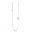 Lelune Glamour Woman's Necklace - Bamboo in Pearls and Silver - 0