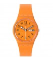 Swatch Watch - Essentials Trendy Lines In Sienna Time and Date Orange 34mm with White Hands