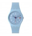 Swatch Watch - Essentials Trendy Lines In The Sky Time and Date 34mm Light Blue