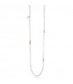 Lelune Glamour Woman's Necklace - Bamboo in Pearls and Silver - 0