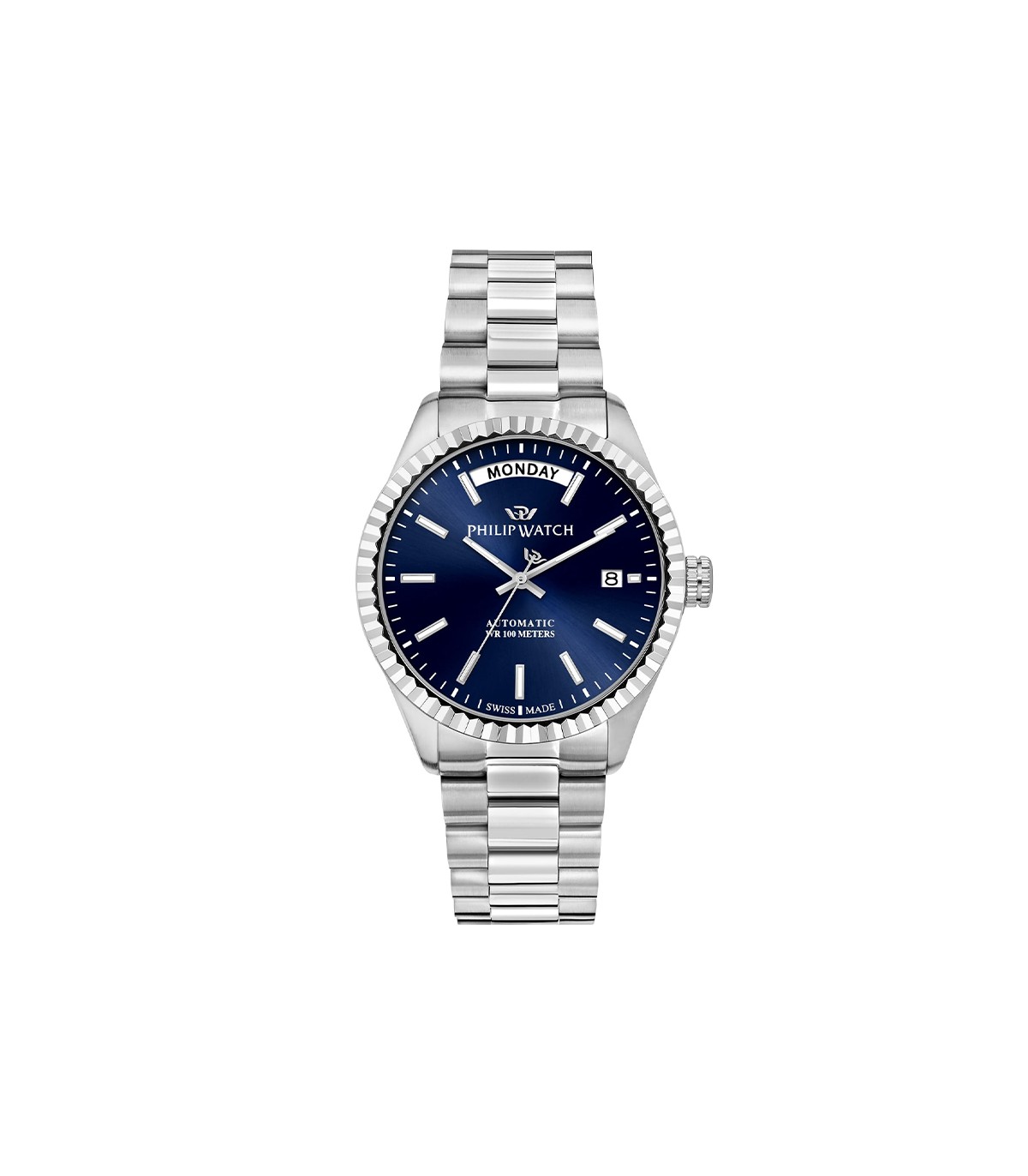 Philip Watch Men s Watch Caribe Automatic Time and Date 39mm Blue 0