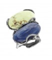 Della Rovere Ring - in 925% Silver with Magnesite and Kyanite