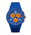 Orologio Swatch - Essentials Primarily Blue Cronografo Blu 42mm Arancione