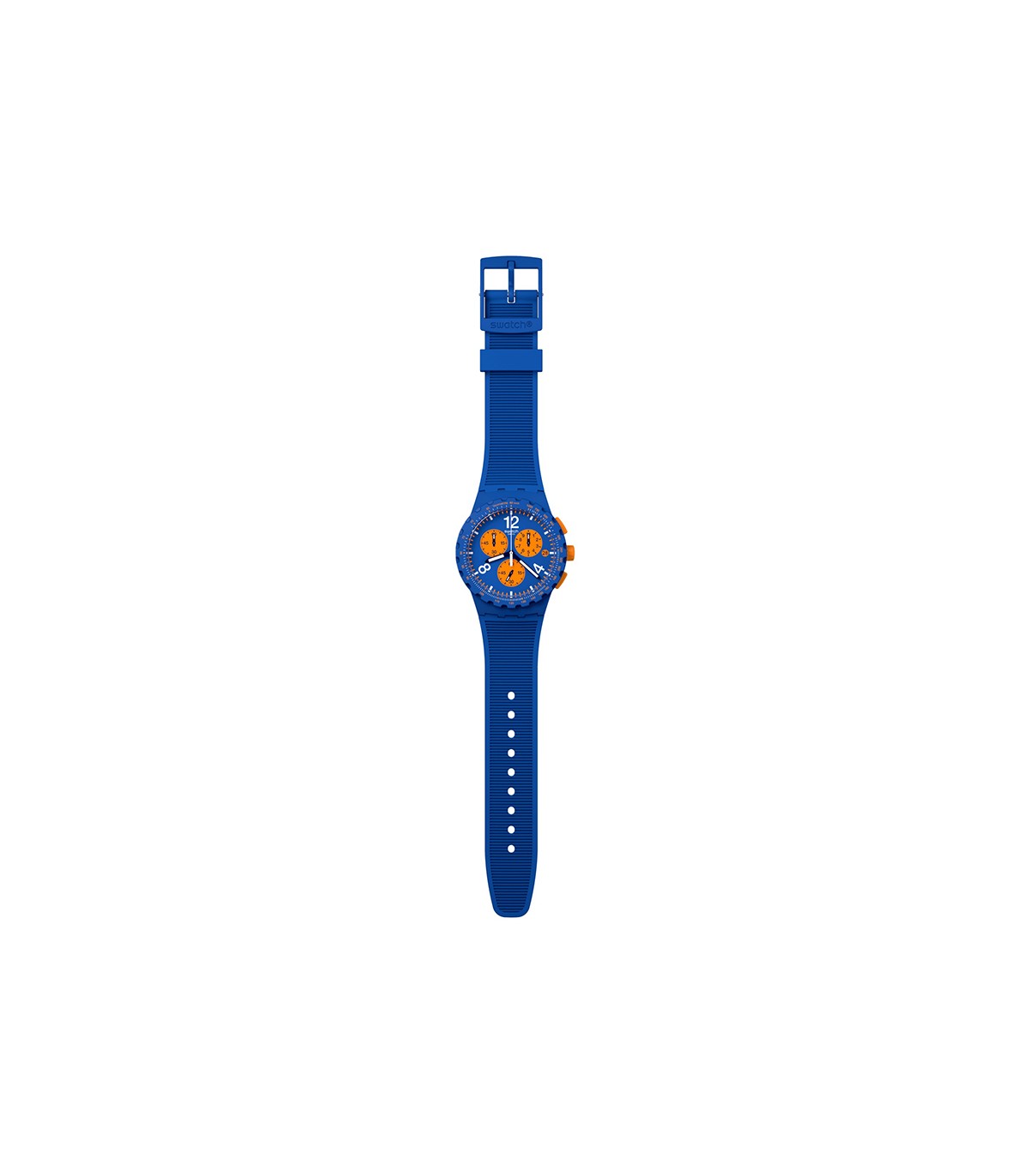 Swatch Watch - Primarily Blue-Chronograph-Blue-42mm-Orange