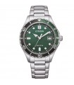 Citizen - Of Marine Eco-Drive 37mm Green Black Watch with Date - 0