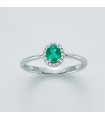 Miluna Women's Ring with Emerald and Diamonds - 0