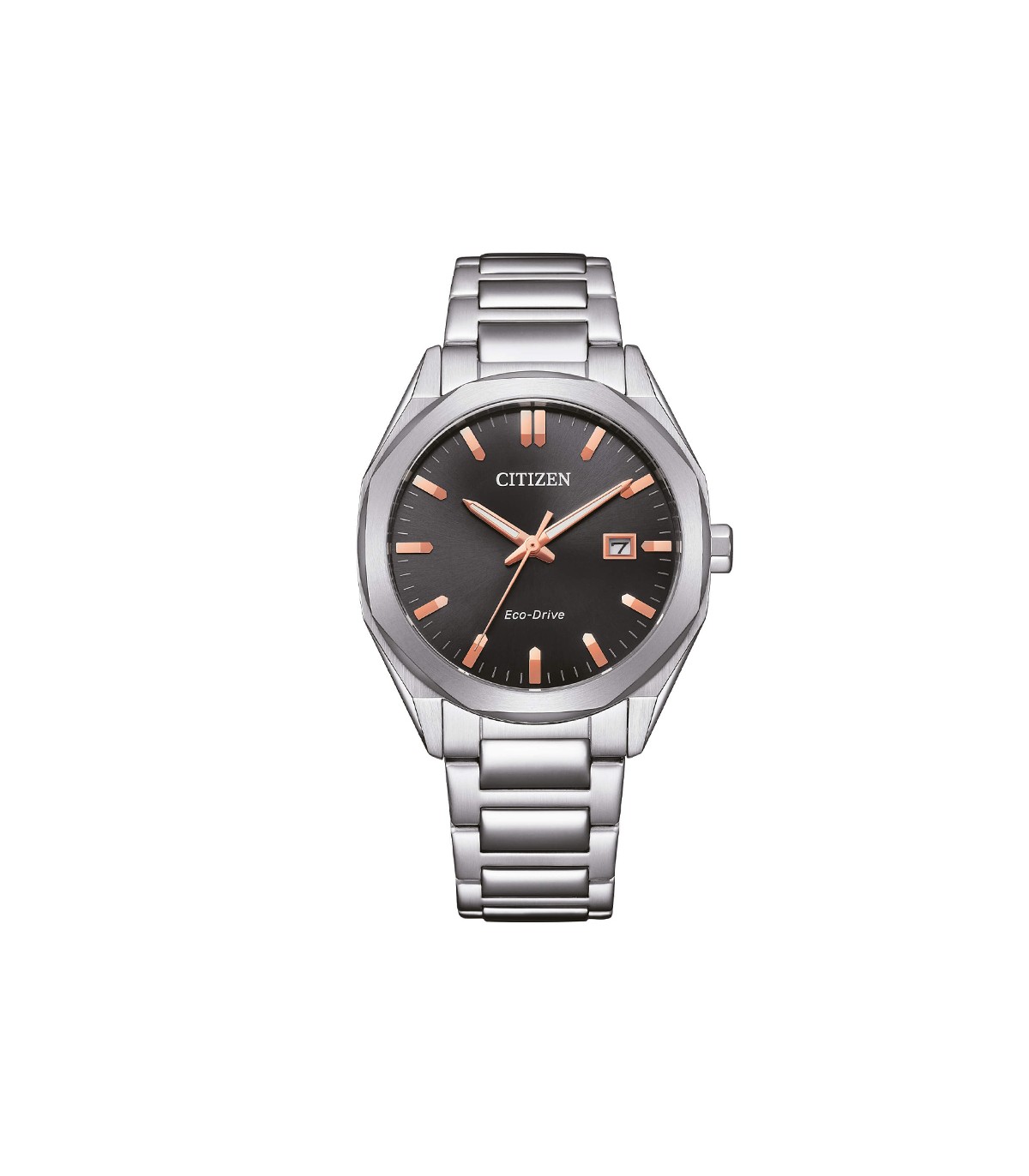 Citizen Of Metropolitan Eco Drive 38mm Black Rose Gold Watch 0