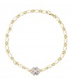 Rue Des Mille Bracelet for Women - Shapes in 925% Gold Silver with Four-Leaf Clover in Pavé Zircons