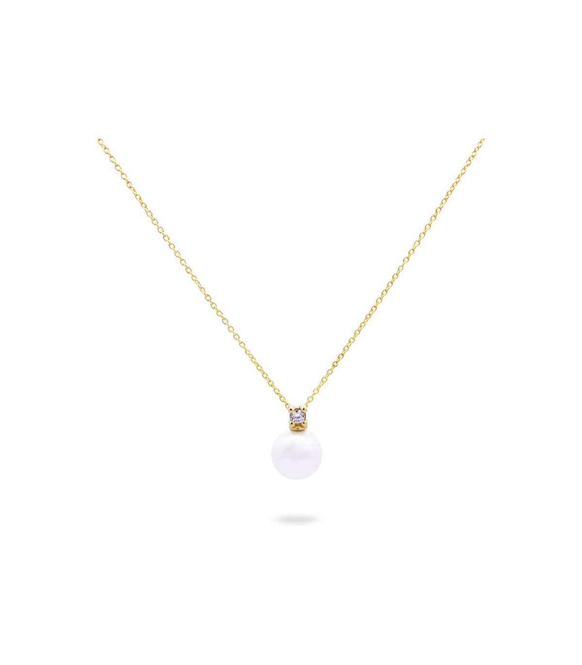 Collana Rue Des Mille - Whiteside - Girocollo -Perla-Zircone-GR019M1AU