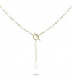 Rue Des Mille Necklace for Women - Whiteside in 925% Gold Silver with Pearl Drop Pendant