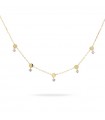 Rue Des Mille Choker for Women - Shapes in 925% Golden Silver with Pendant Discs and Zircons
