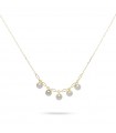 Rue Des Mille Choker for Women - Shapes in 925% Golden Silver with White Zircon Pavé Medals