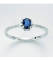 Women's Miluna ring with Diamonds and Sapphire - 0
