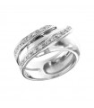 Picca Ring - Band in 18k White Gold with Natural Diamonds 0.32 ct - 0