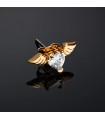Chiara Ferragni Single Earring - Cupid in 925% Golden Silver with Heart Cubic Zirconia