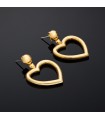 Chiara Ferragni - Bold Earrings in 925% Gold Plated Silver with Pendant Hearts