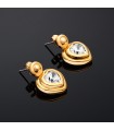 Chiara Ferragni Earrings - Bold Pendants in 925% Silver with Heart Crystal