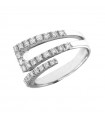 Picca Ring - Band in 18k White Gold with Natural Diamonds 0.55 ct - 0