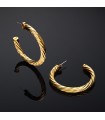 Chiara Ferragni - Bold Open Hoop Earrings in 925% Big Size Crafted Silver