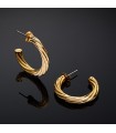 Chiara Ferragni - Bold open hoop earrings in 925% silver, medium size